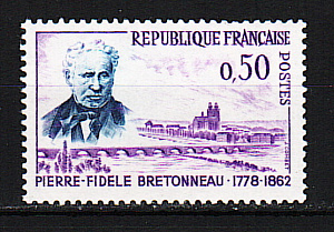 Франция, 1962, Пьер Фидель Бретонно, Медицина, 1 марка